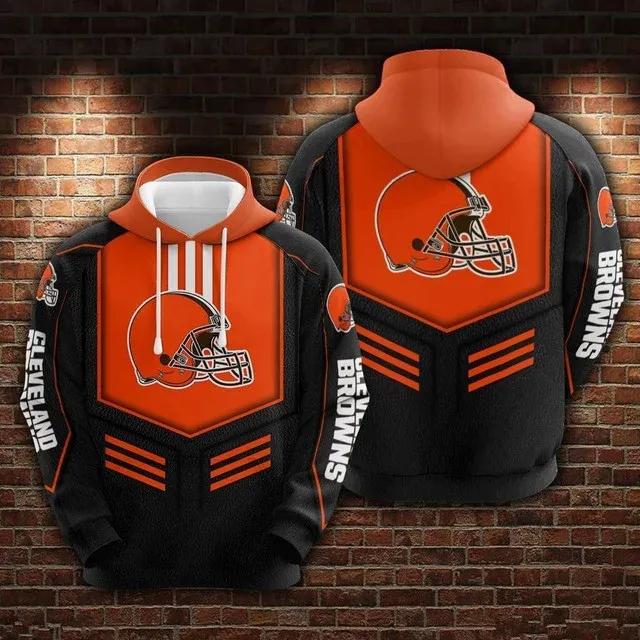 NFL Cleveland Browns Logo NFL 3D All Over Print Hoodie