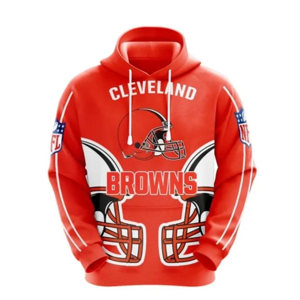 NFL Cleveland Browns Logo NFL 3D All Over Print Hoodie