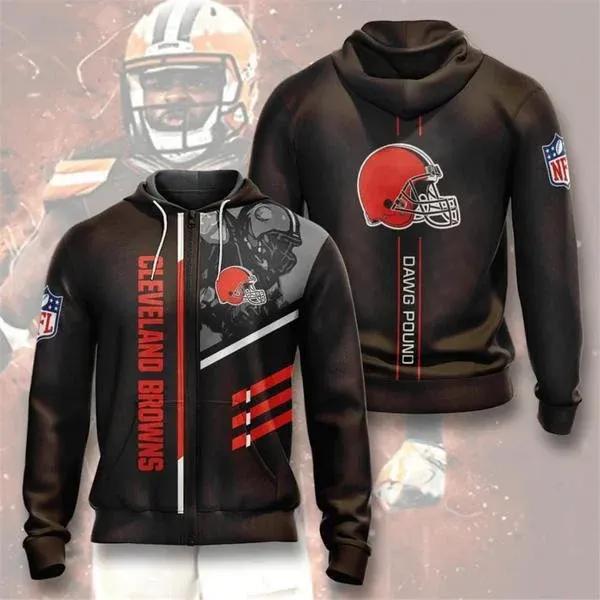 NFl Cleveland Browns NFL 3D All Over Print Hoodie