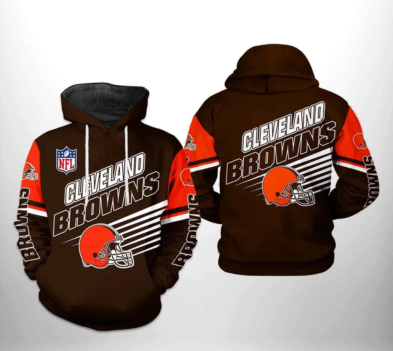 NFl Cleveland Browns NFL 3D All Over Print Hoodie