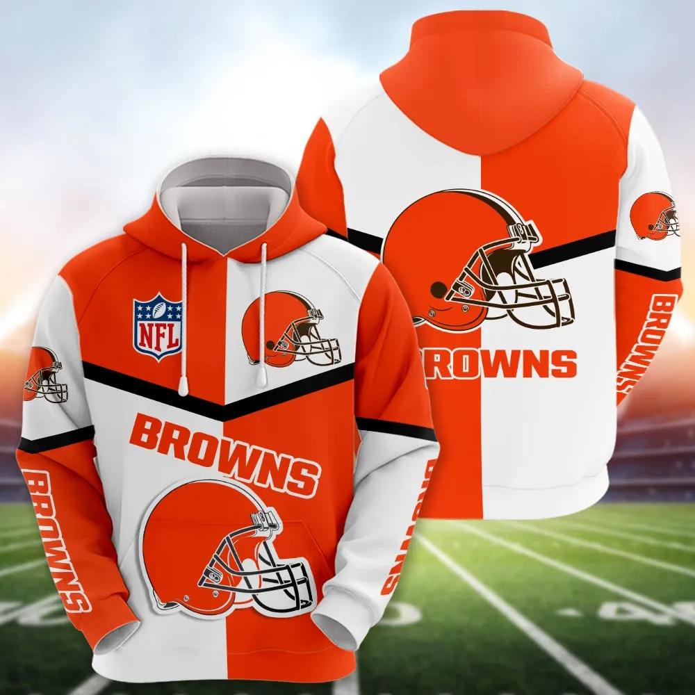 NFl Cleveland Browns NFL 3D All Over Print Hoodie