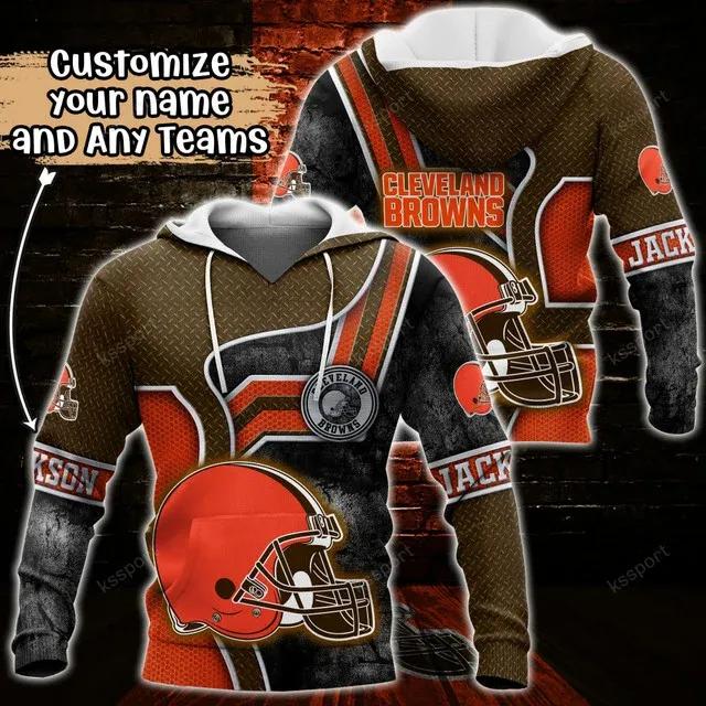 NFL Cleveland Browns Personalized NFL 3D All Over Print Hoodie