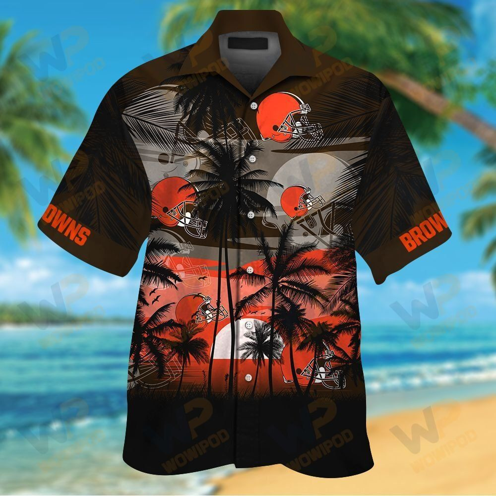 Nfl Cleveland Browns Tropical Hawaiian Shirt Tropical Aloha Button Up