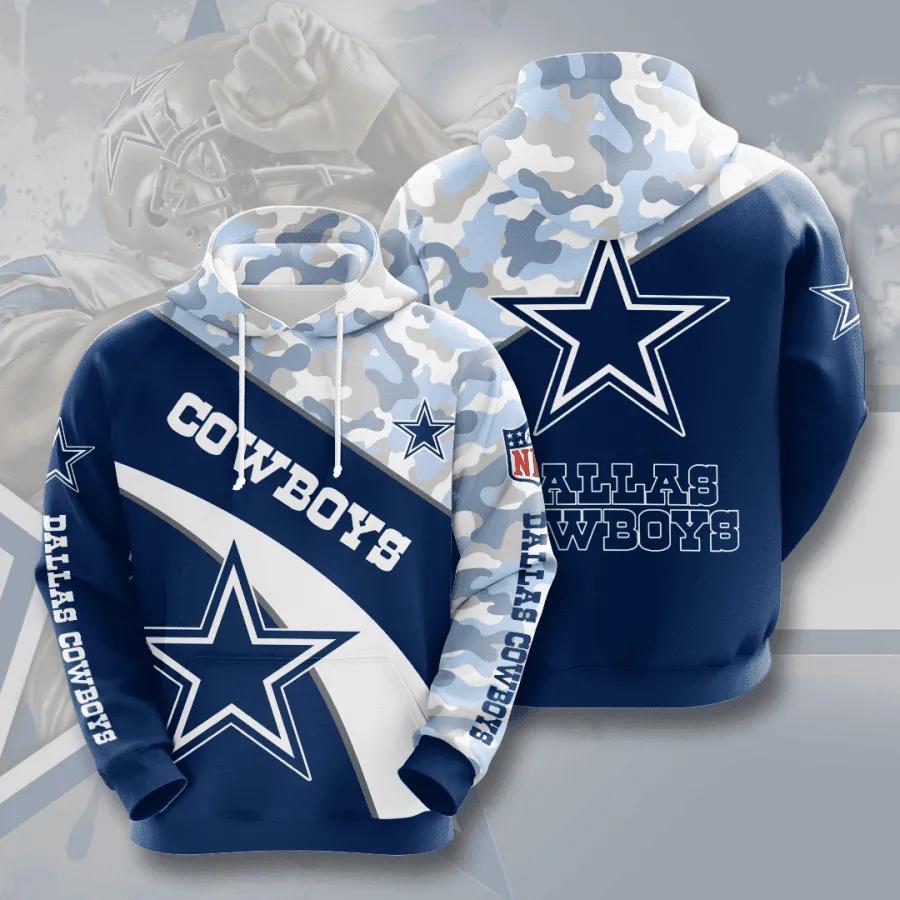 NFL Dallas Cowboys 3D LogoNFL 3D All Over Print Hoodie