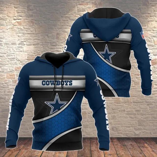 NFL Dallas Cowboys 3D LogoNFL 3D All Over Print Hoodie