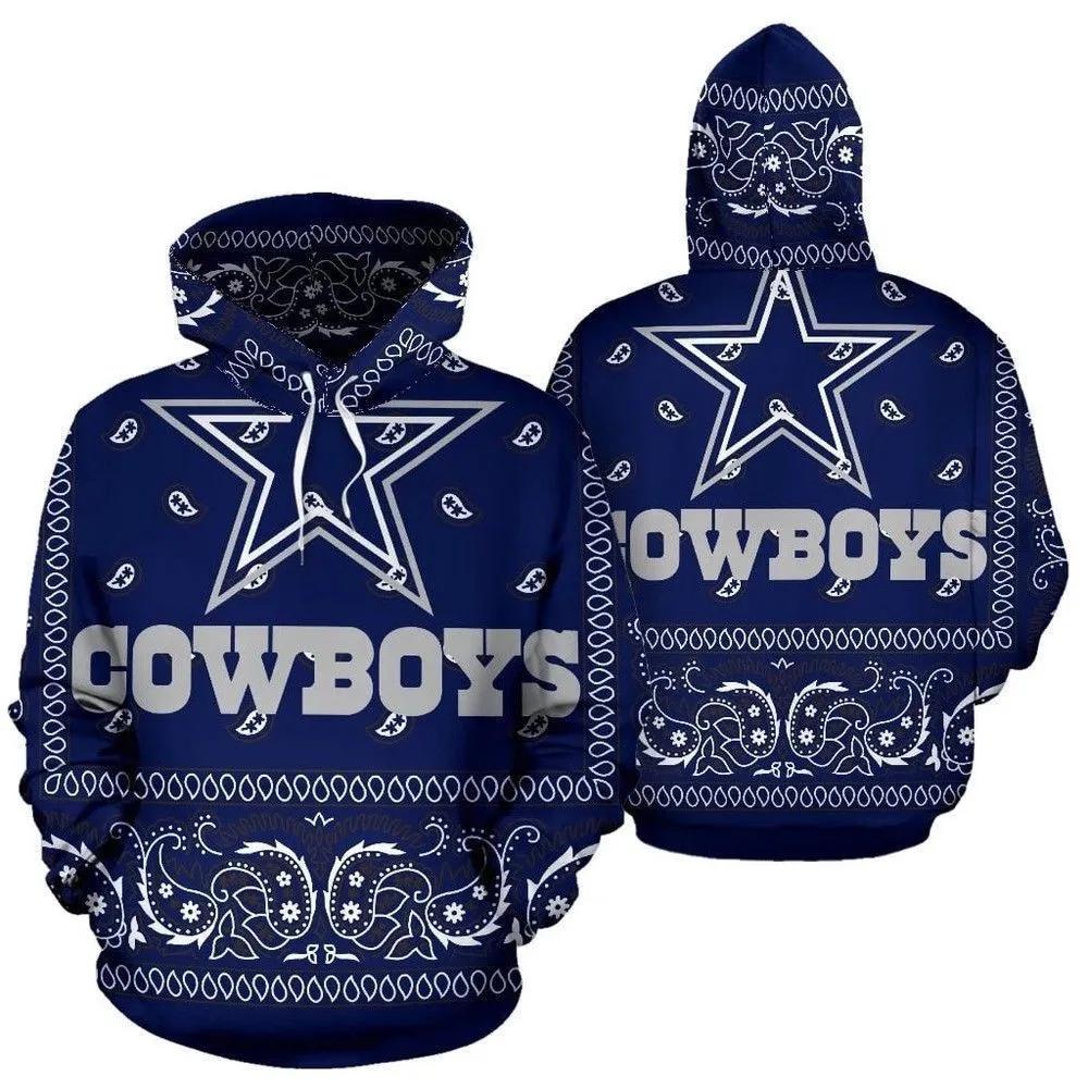 NFL Dallas Cowboys 3D LogoNFL 3D All Over Print Hoodie