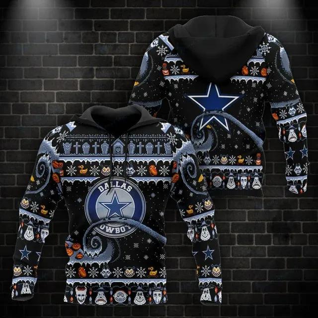 NFL Dallas Cowboys Christmas NFL 3D All Over Print Hoodie