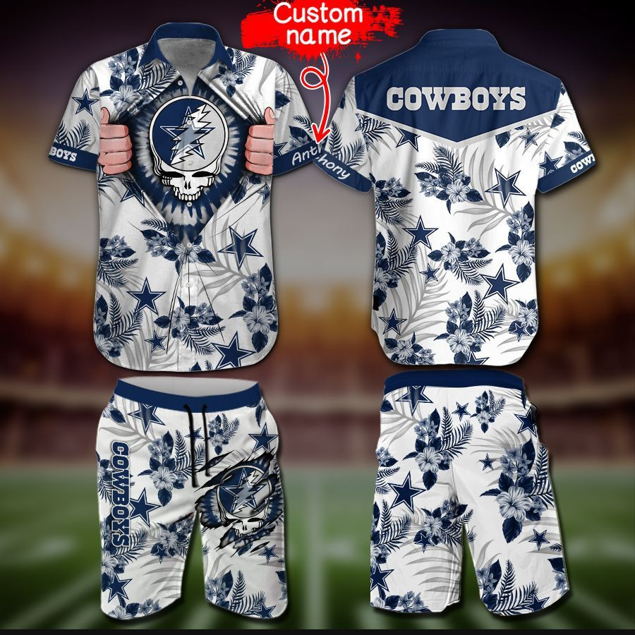 Nfl Dallas Cowboys Hawaiian Shirt Tropical Aloha Button Up