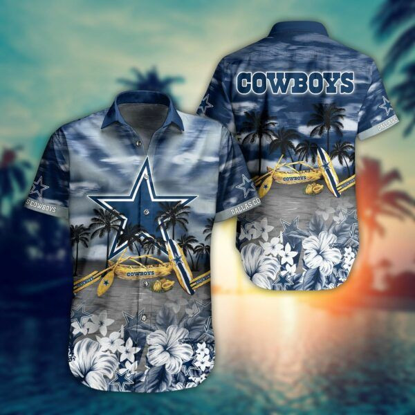 Nfl Dallas Cowboys Hawaiian Shirt Tropical Aloha Button Up