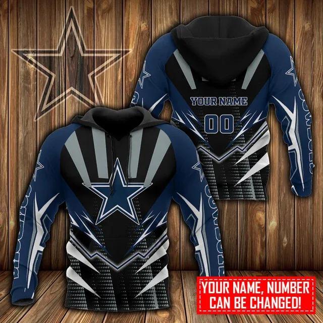 NFL Dallas Cowboys Personalized NFL 3D All Over Print Hoodie