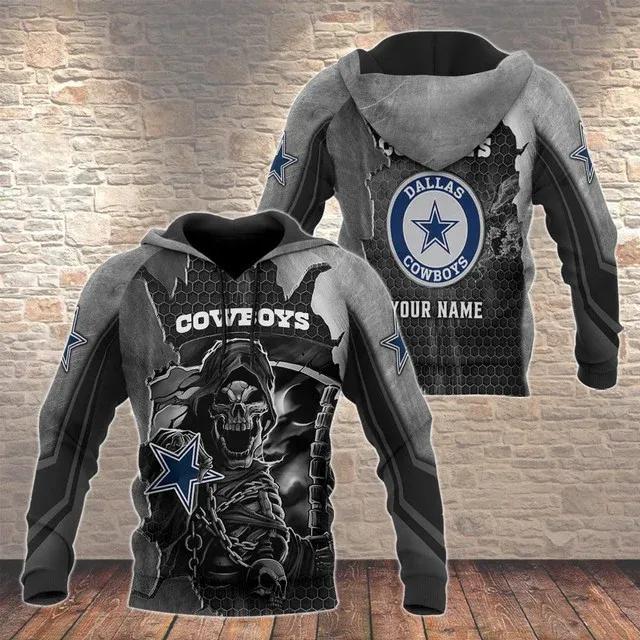 NFL Dallas Cowboys Skeleton NFL 3D All Over Print Hoodie