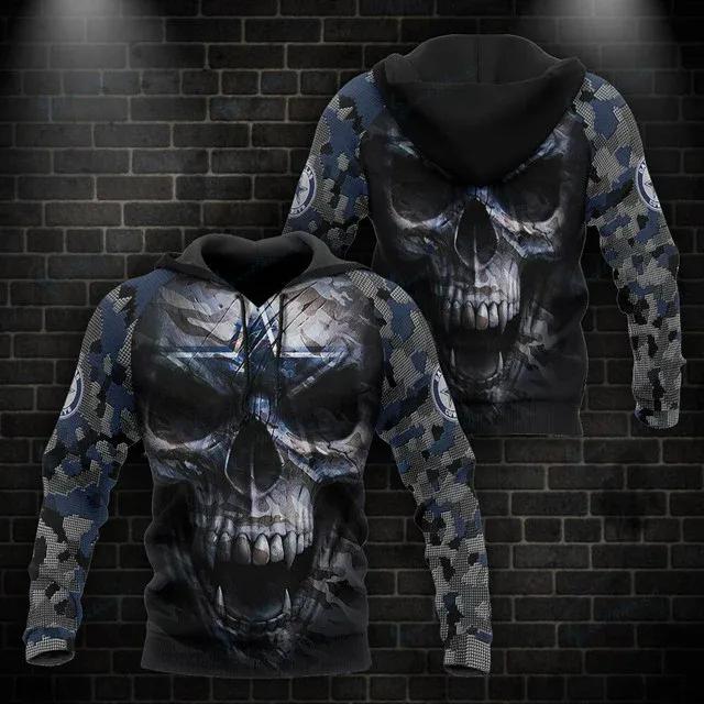 NFL Dallas Cowboys Skull NFL 3D All Over Print Hoodie