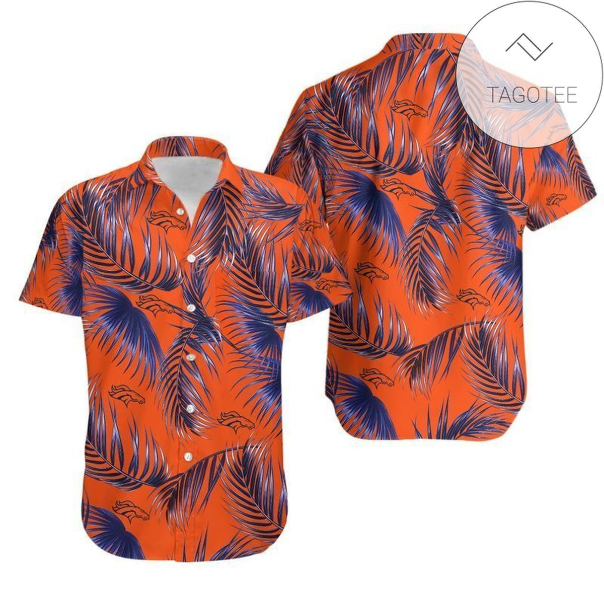 Nfl Denver Broncos Custom Hawaiian Shirt Tropical Aloha Button Up