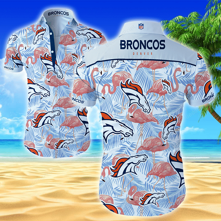 Nfl Denver Broncos Funny Hawaiian Shirt Tropical Aloha Button Up