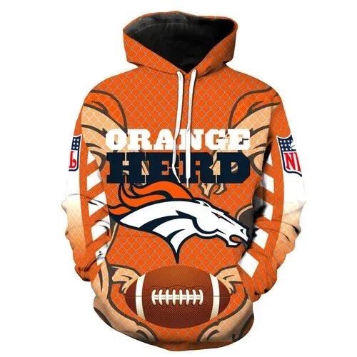 NFL Denver Broncos Logo NFL 3D All Over Print Hoodie