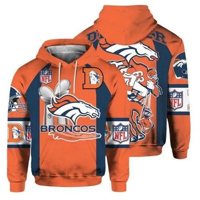 NFL Denver Broncos Logo NFL 3D All Over Print Hoodie