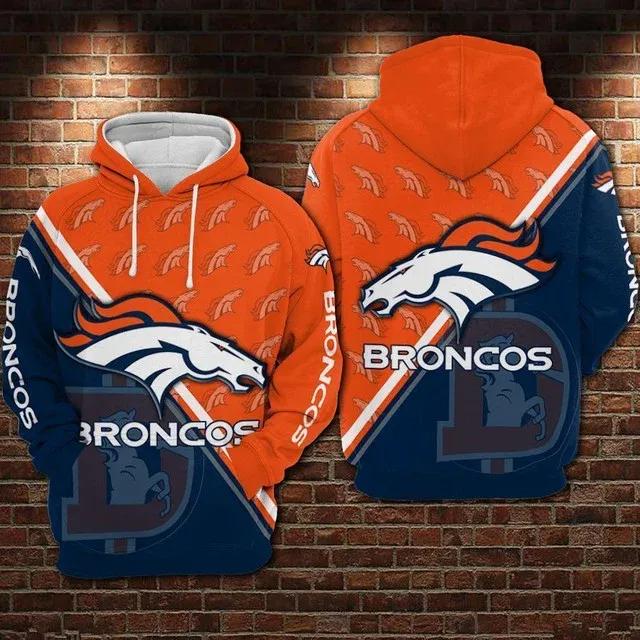 NFL Denver Broncos Logo NFL 3D All Over Print Hoodie