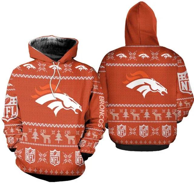 NFL Denver Broncos Logo NFL 3D All Over Print Hoodie