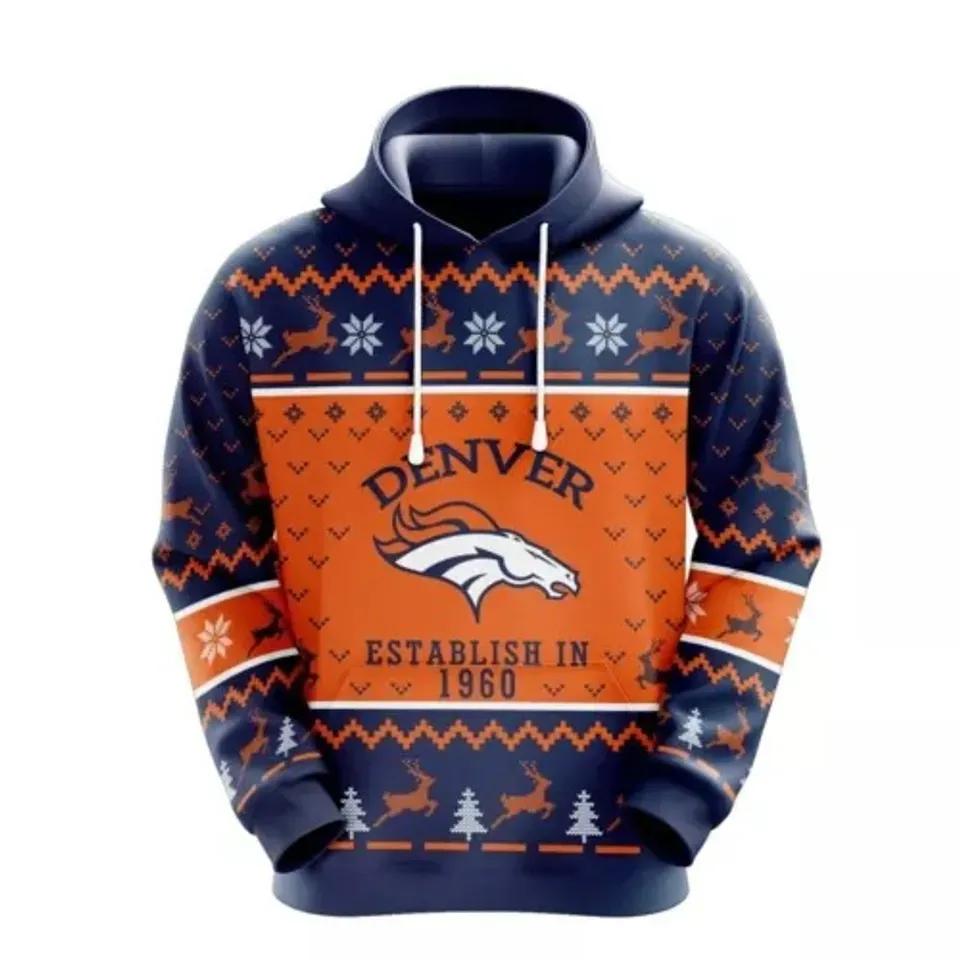 NFL Denver Broncos Logo NFL 3D All Over Print Hoodie