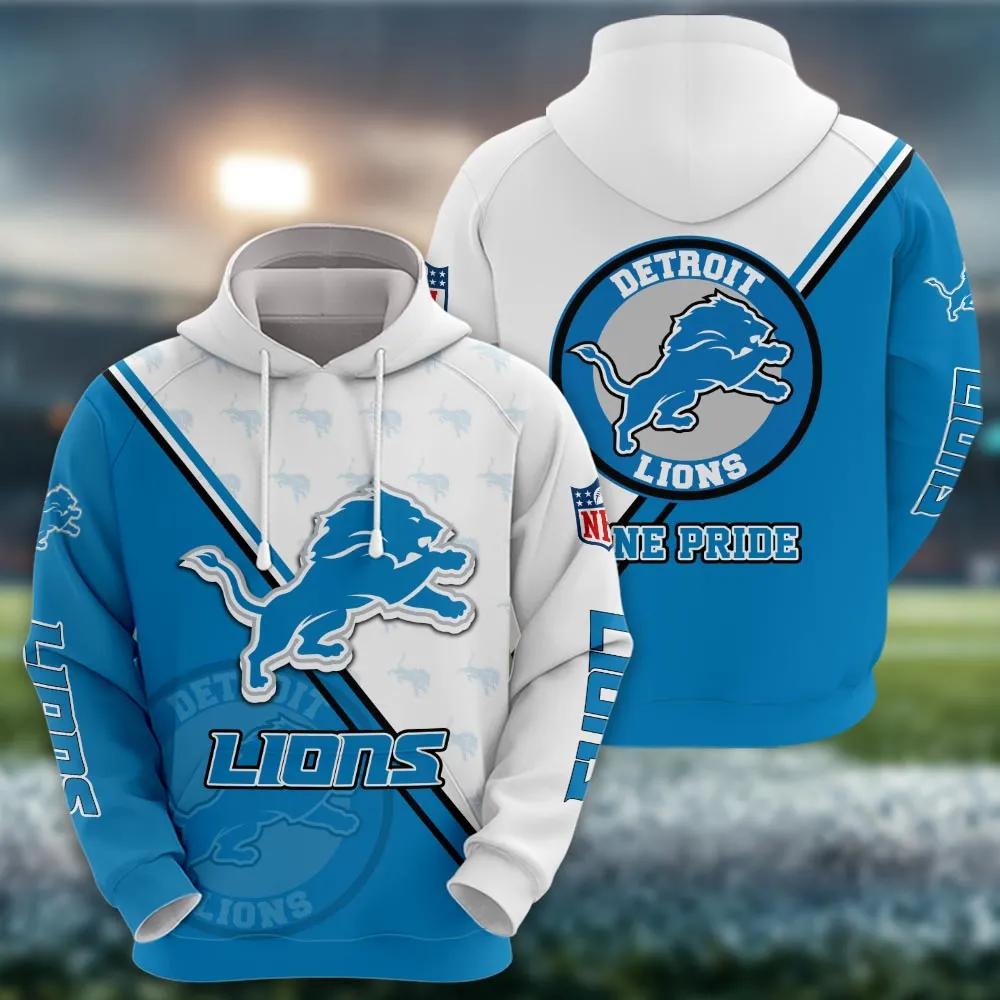 NFL Detroit Lions Logo NFL 3D All Over Print Hoodie