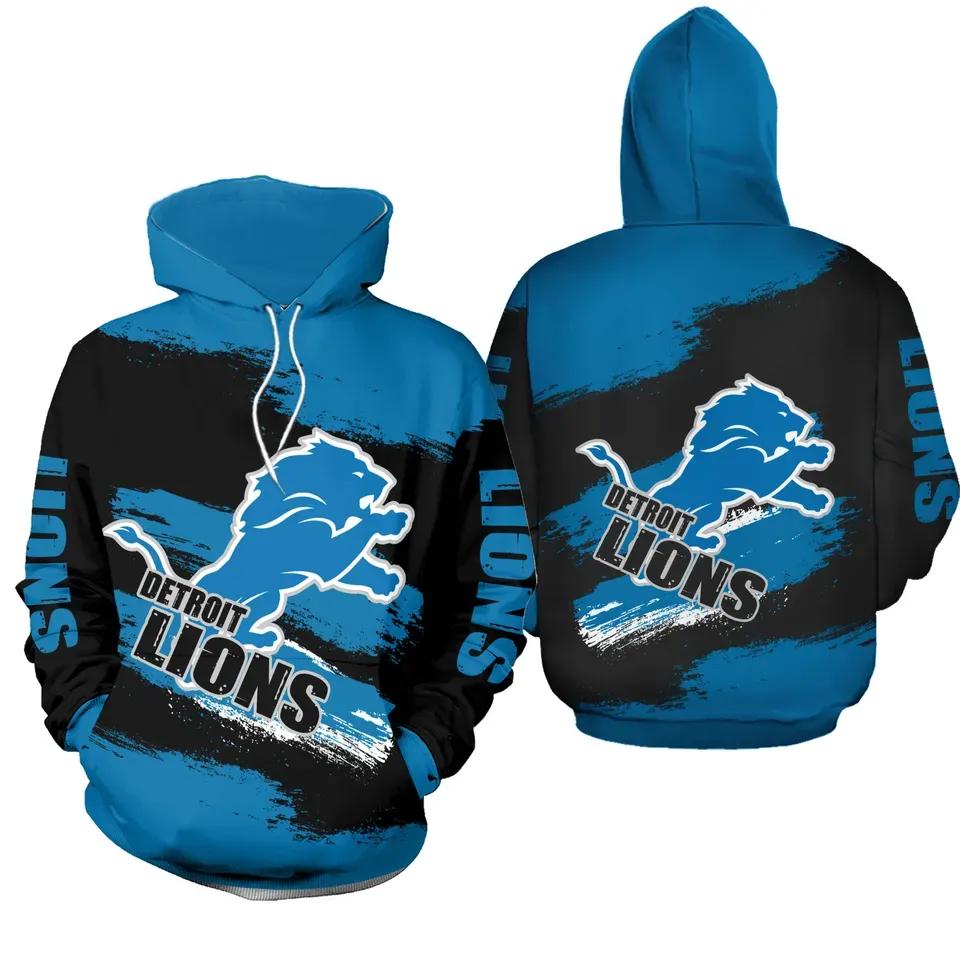 NFL Detroit Lions Logo NFL 3D All Over Print Hoodie
