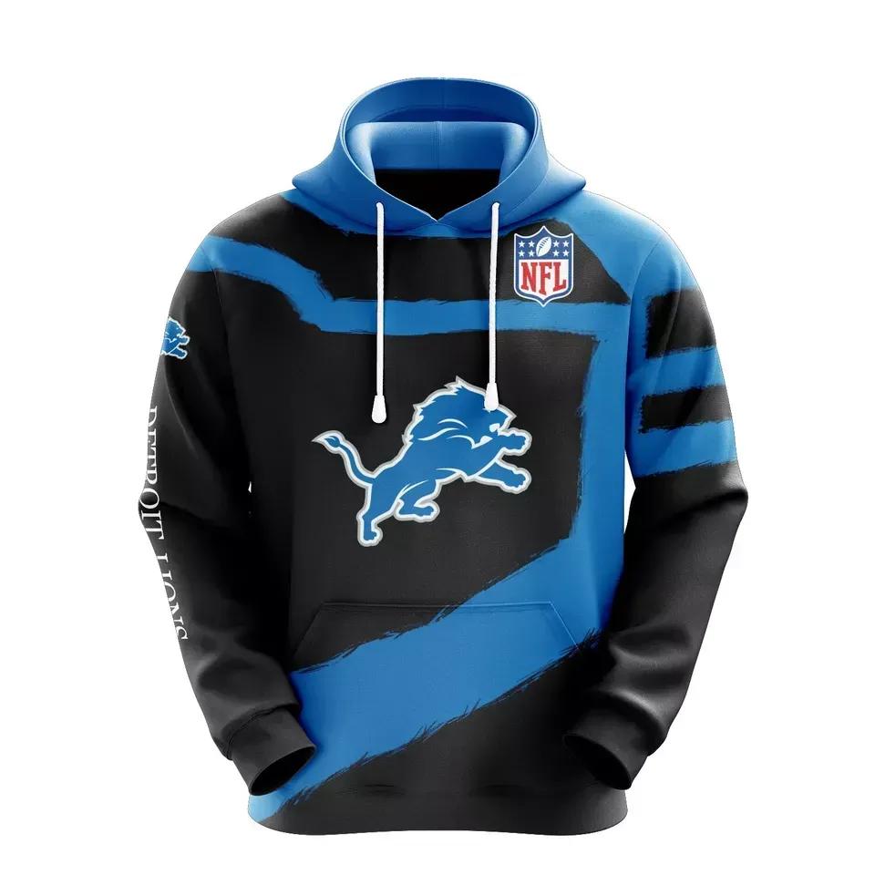 NFL Detroit Lions Logo NFL 3D All Over Print Hoodie