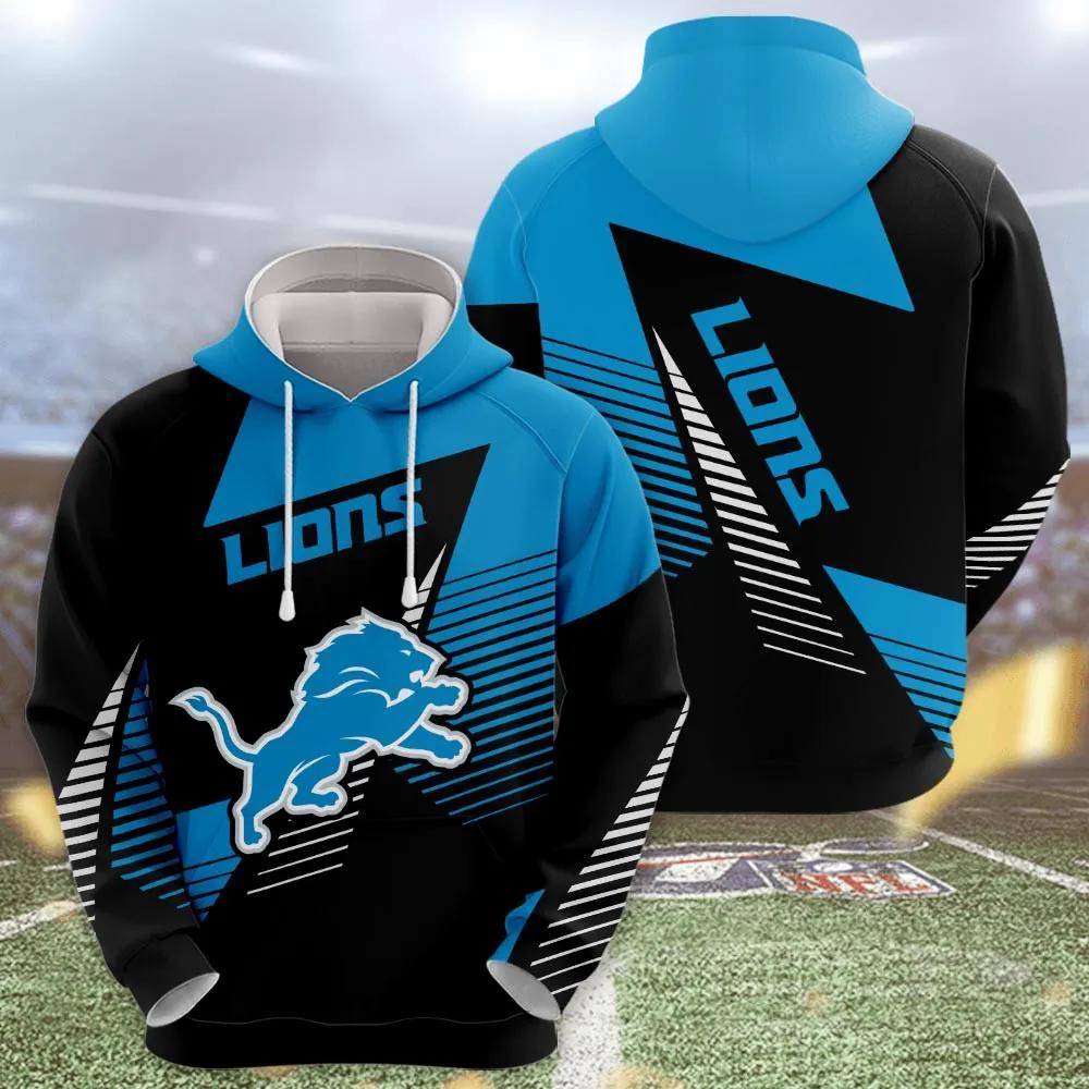 NFL Detroit Lions Logo NFL 3D All Over Print Hoodie