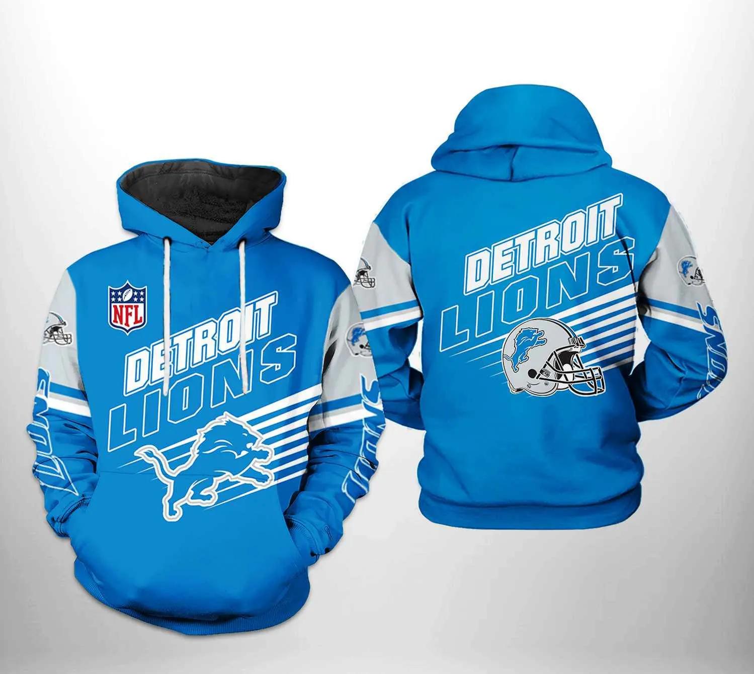 NFL Detroit Lions NFL 3D All Over Print Hoodie