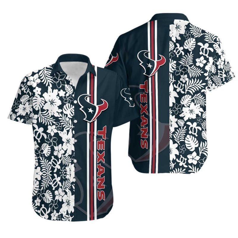 Nfl Houston Texans Hawaiian Shirt Tropical Aloha Button Up