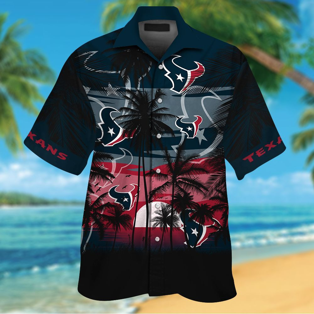 Nfl Houston Texans Tropical Hawaiian Shirt Tropical Aloha Button Up
