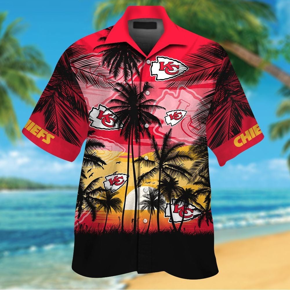 Nfl Kansas City Chiefs Tropical Hawaiian Shirt Tropical Aloha Button Up