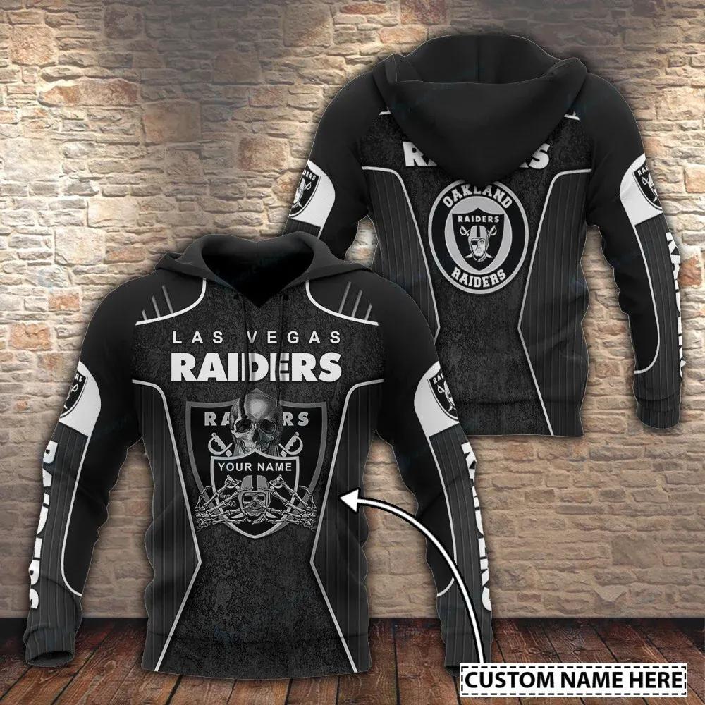NFL Las Vegas Raiders Personalized NFL 3D All Over Print Hoodie