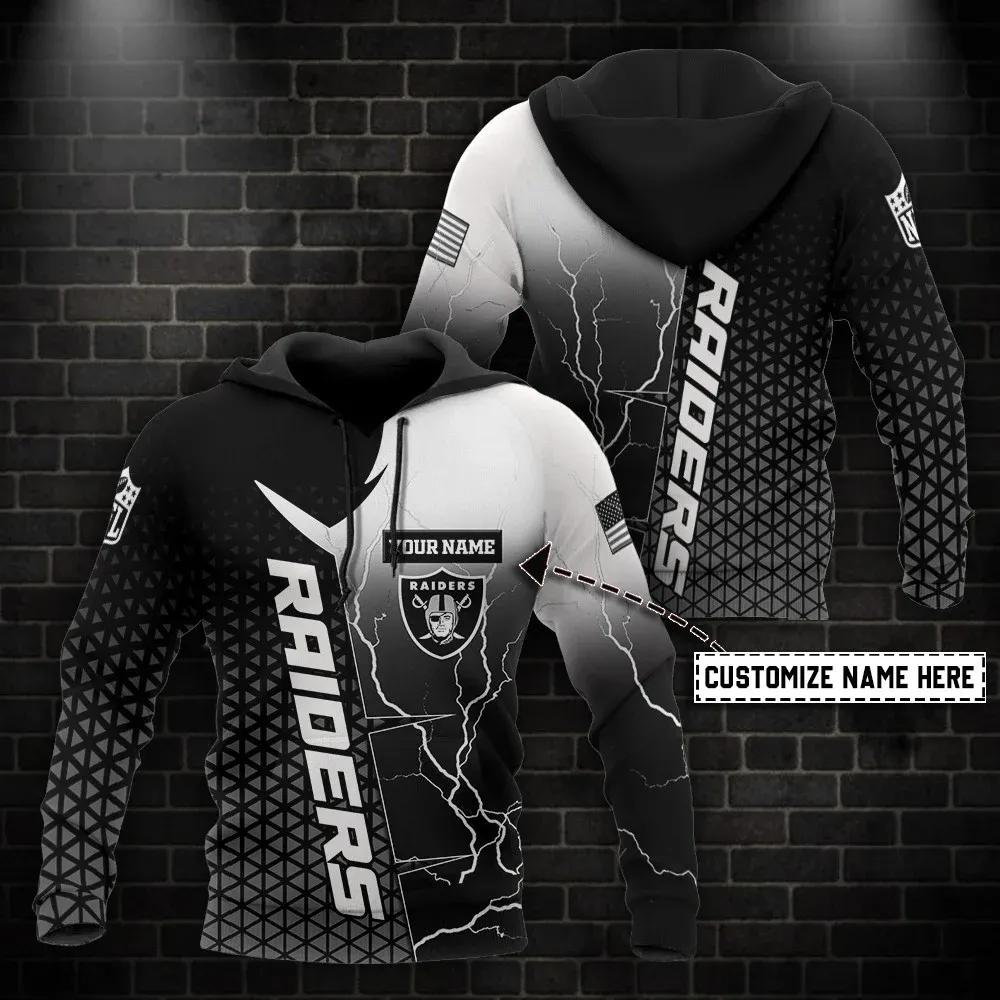 NFL Las Vegas Raiders Personalized NFL 3D All Over Print Hoodie