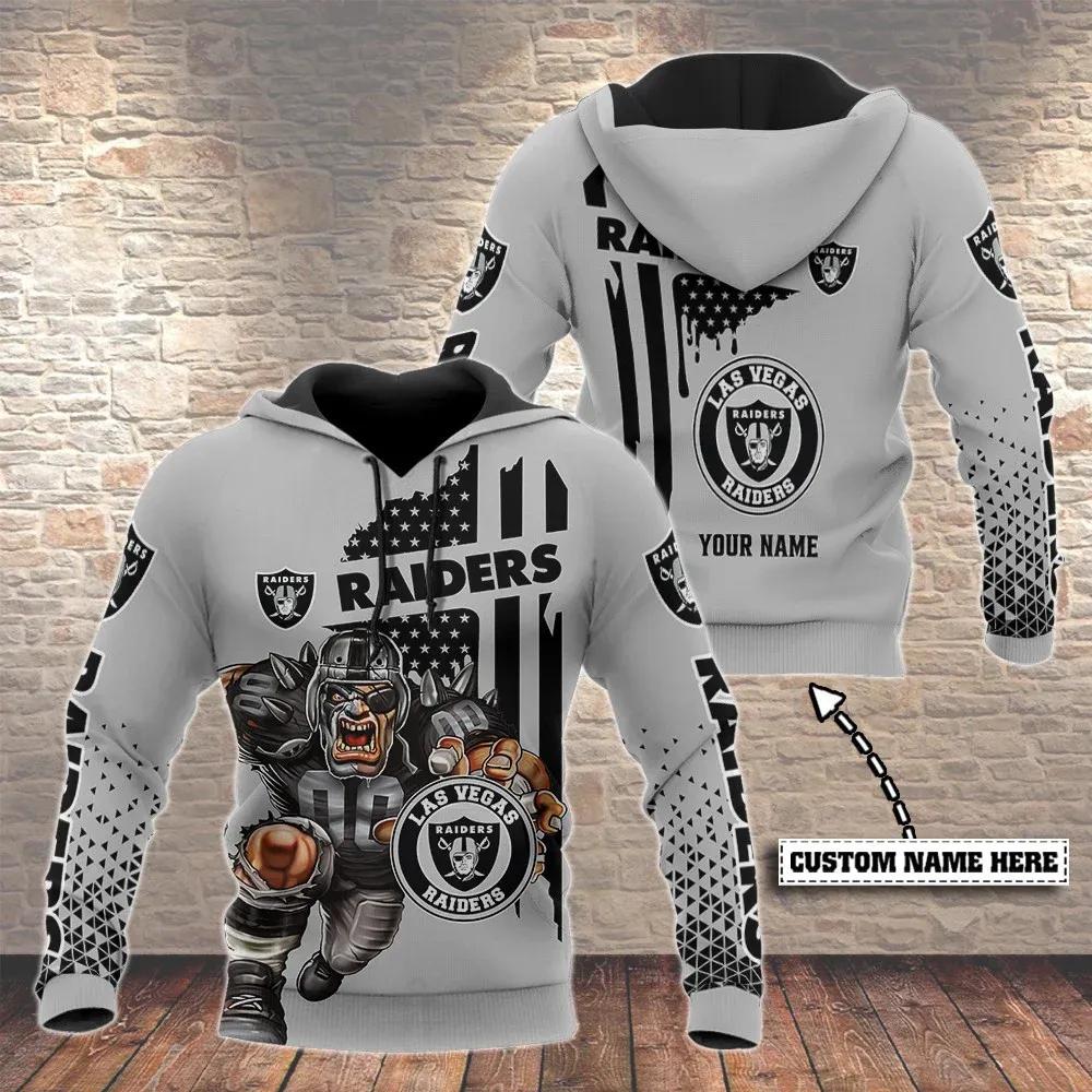NFL Las Vegas Raiders Personalized NFL 3D All Over Print Hoodie