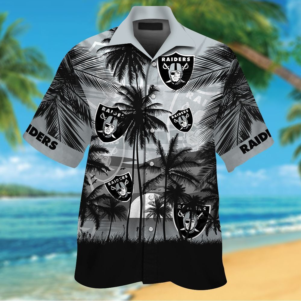 Nfl Las Vegas Raiders Tropical Hawaiian Shirt Tropical Aloha Button Up