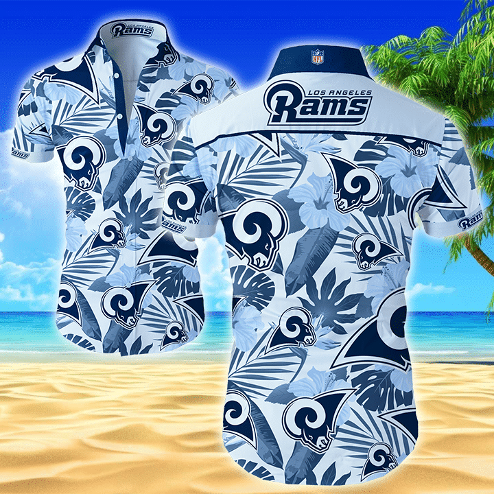 Nfl Los Angeles Rams Classic Premium Hawaiian Shirt Tropical Aloha Button Up