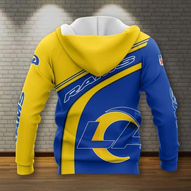 Alternative view of NFL Los Angeles Rams NFL 3D All Over Print Hoodie