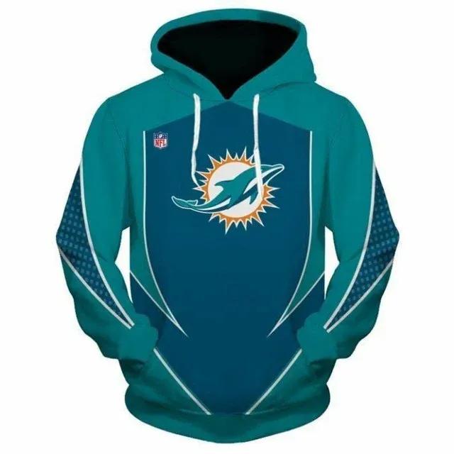 NFL Miami Dolphins Logo NFL 3D All Over Print Hoodie