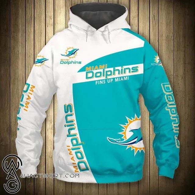 NFL Miami Dolphins Logo NFL 3D All Over Print Hoodie