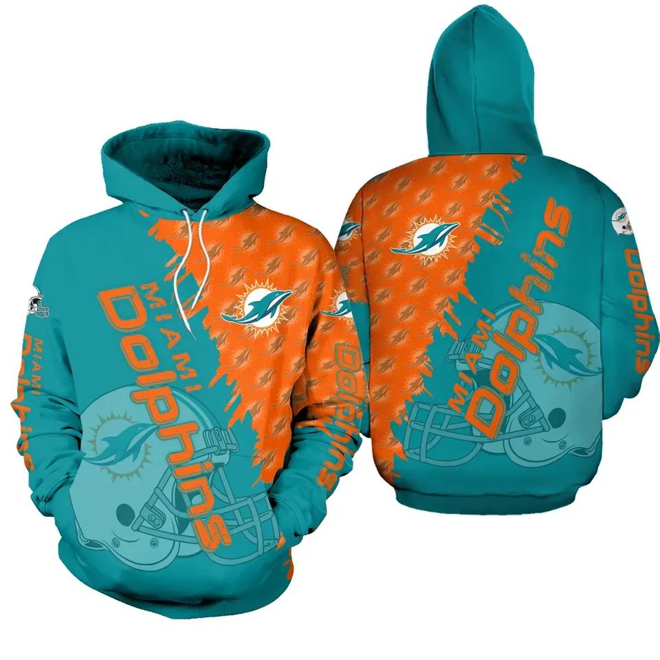 NFL Miami Dolphins NFL 3D All Over Print Hoodie