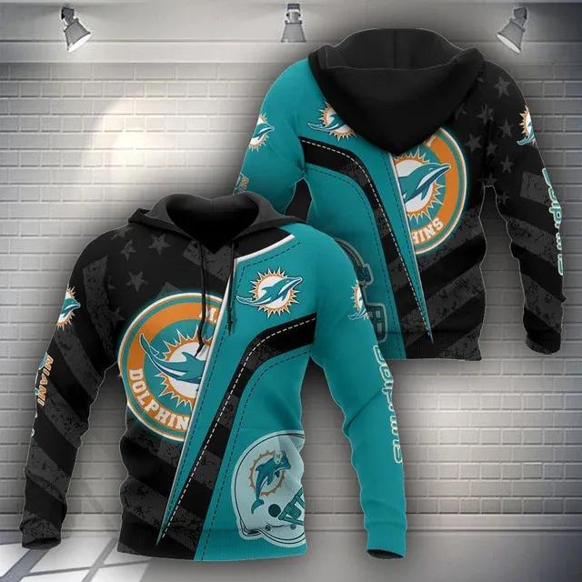 NFL Miami Dolphins NFL 3D All Over Print Hoodie