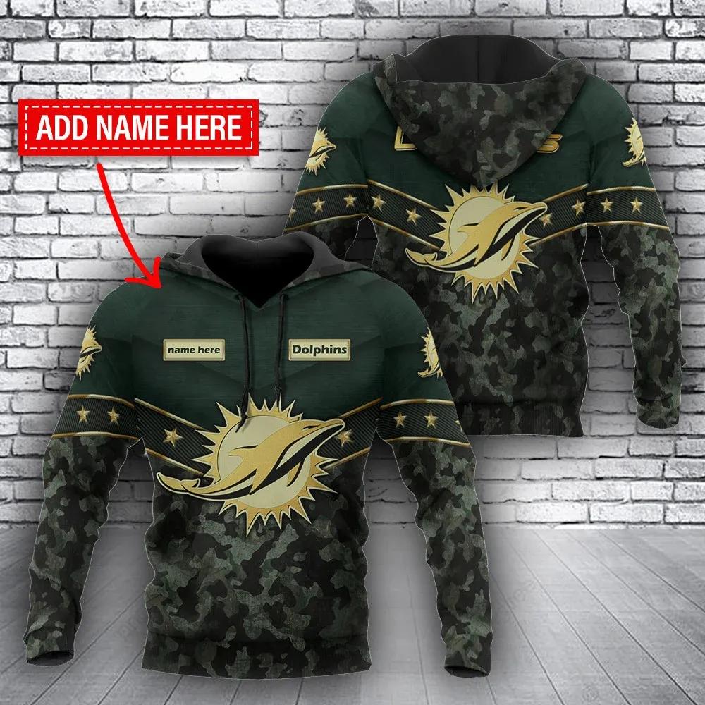 NFL Miami Dolphins Personalized NFL 3D All Over Print Hoodie