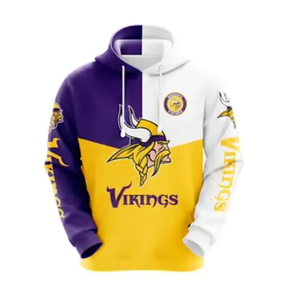 NFl Minnesota Vikings Logo NFL 3D All Over Print Hoodie
