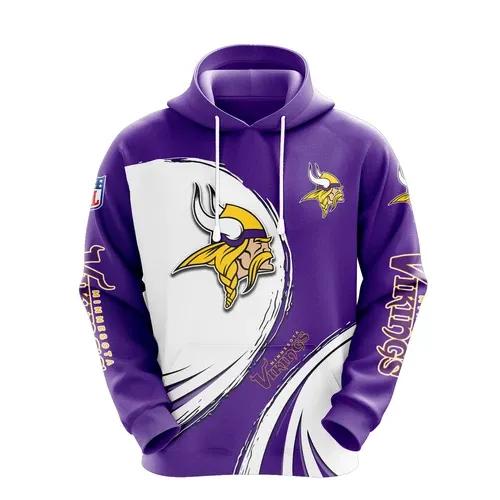 NFl Minnesota Vikings Logo NFL 3D All Over Print Hoodie