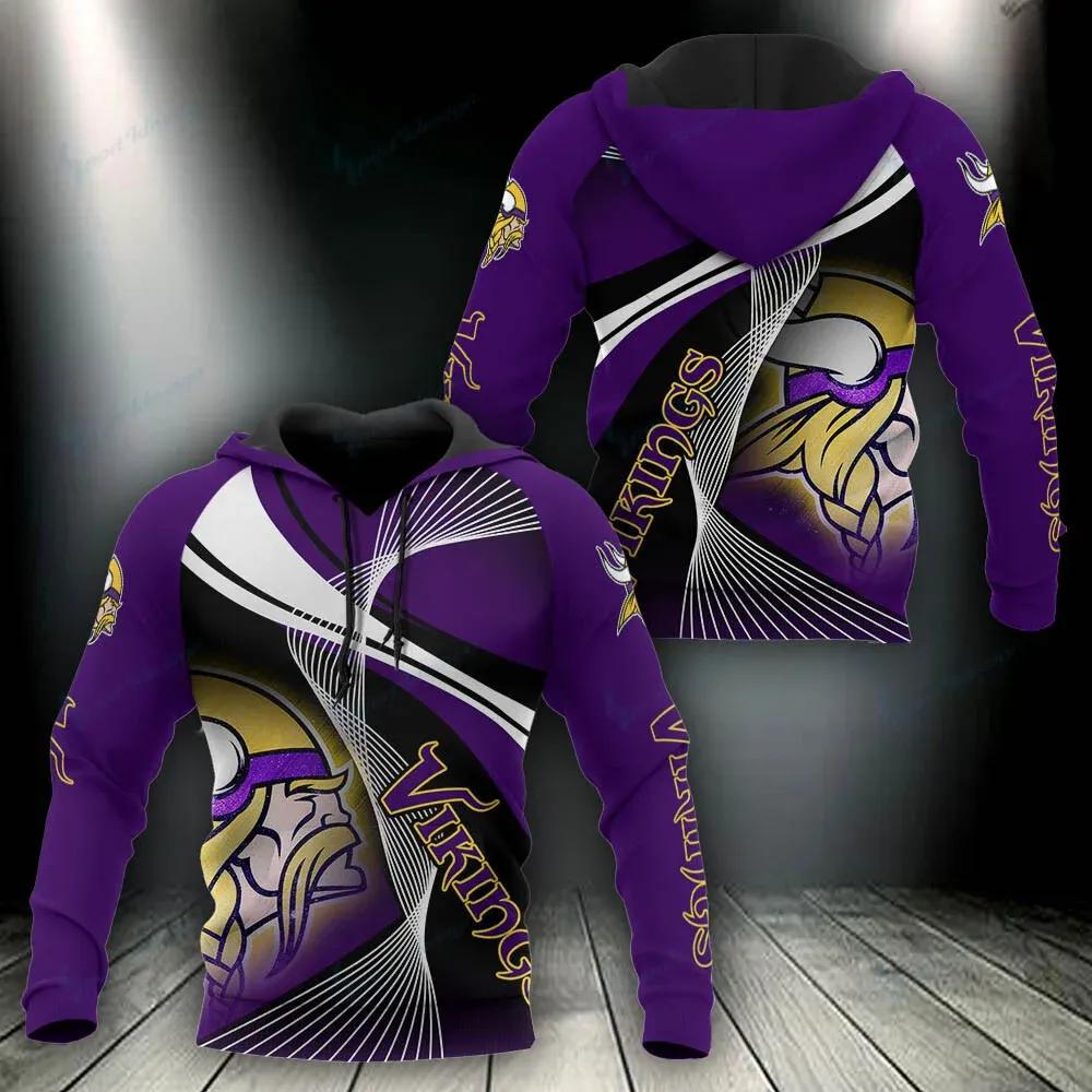 NFl Minnesota Vikings NFL 3D All Over Print Hoodie