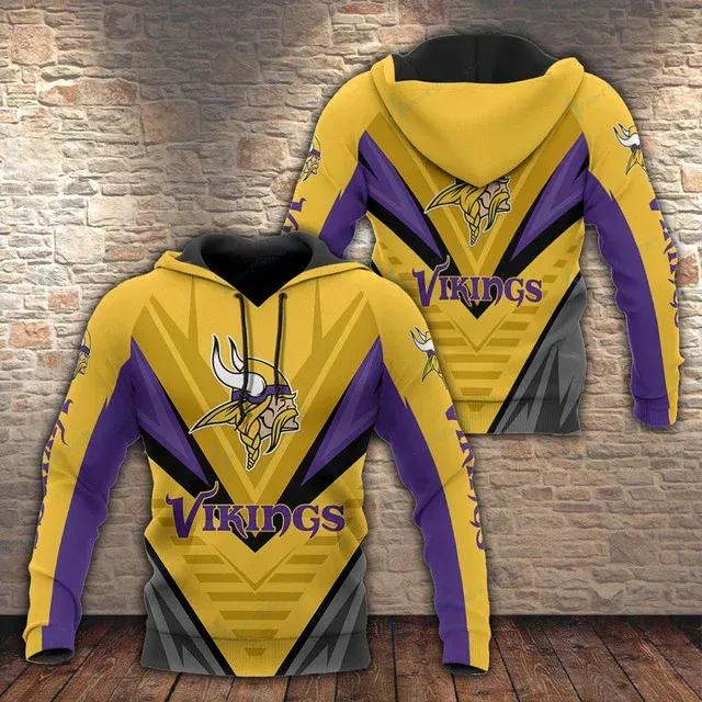 NFl Minnesota Vikings NFL 3D All Over Print Hoodie