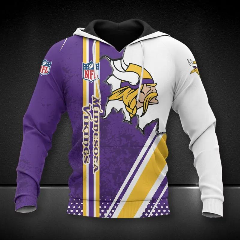 NFL Minnesota Vikings NFL 3D All Over Print Hoodie