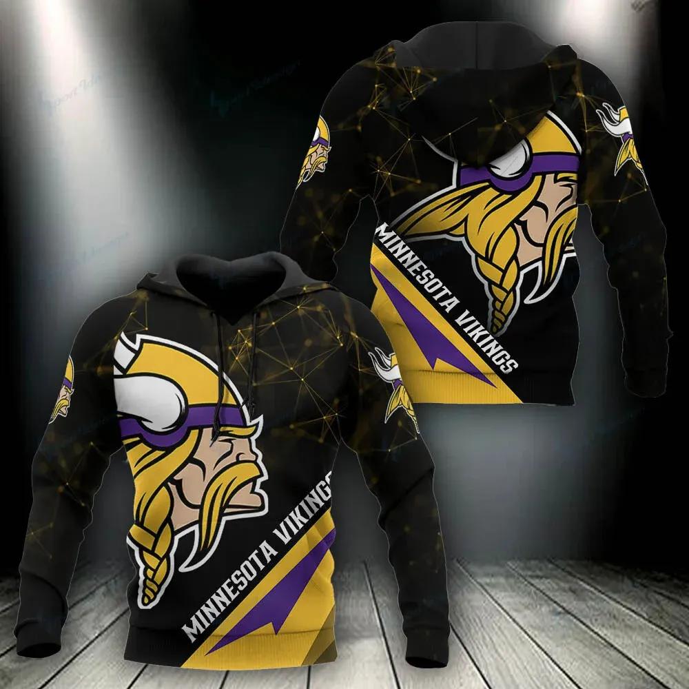 NFl Minnesota Vikings NFL 3D All Over Print Hoodie