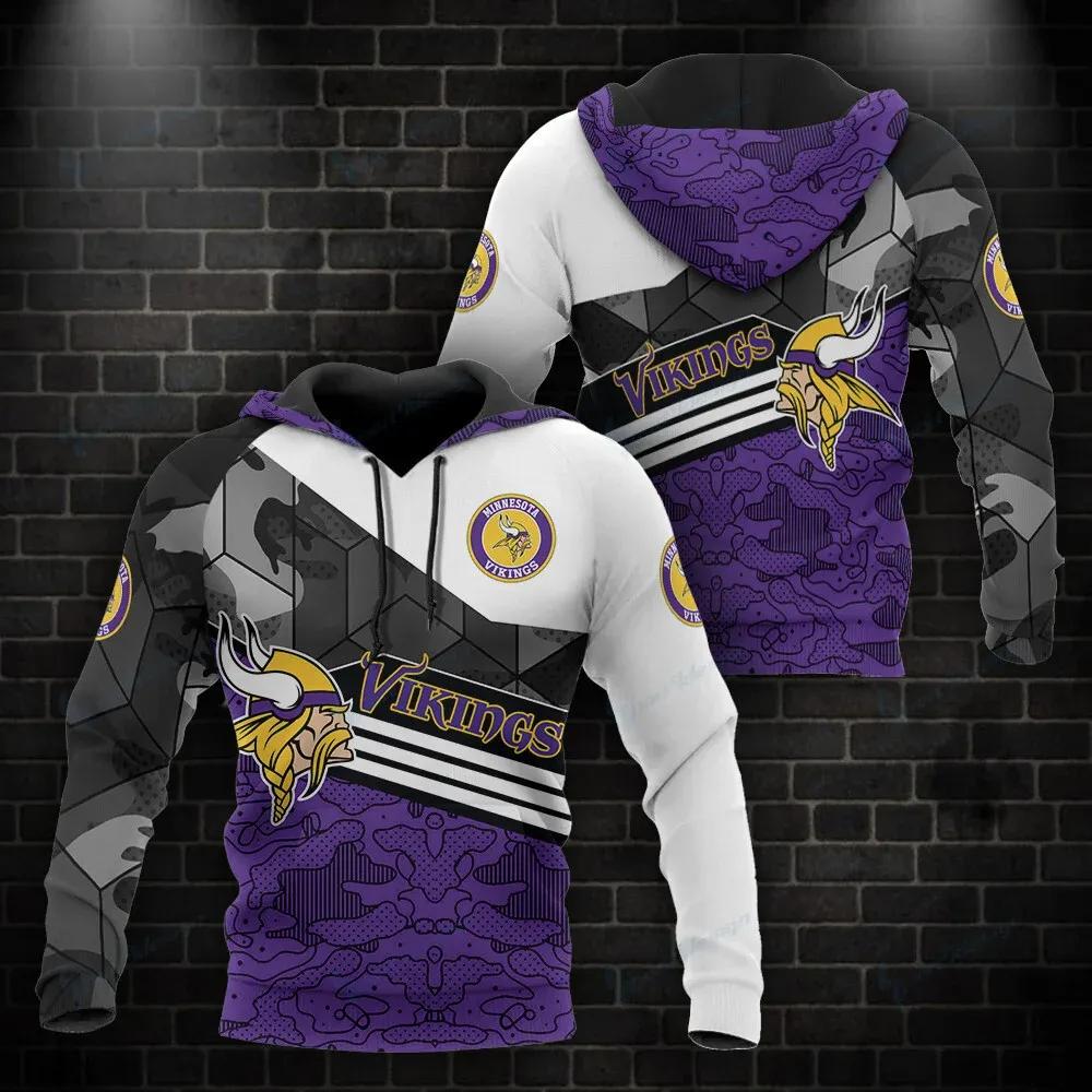 NFl Minnesota Vikings NFL 3D All Over Print Hoodie
