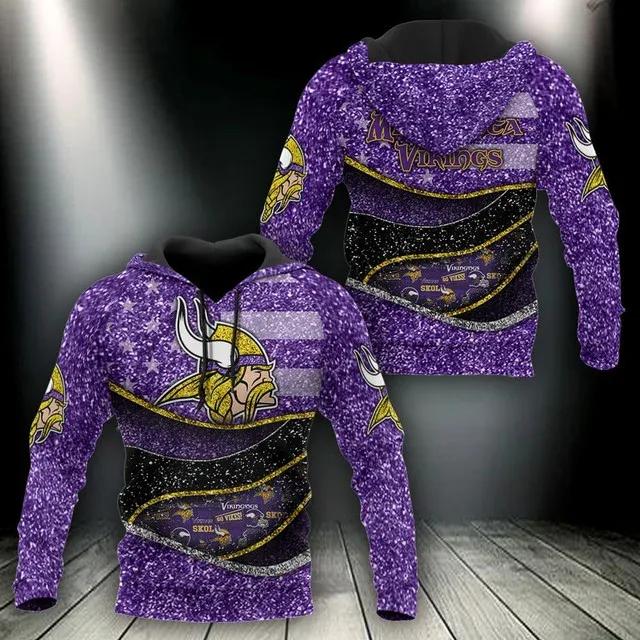 NFl Minnesota Vikings NFL 3D All Over Print Hoodie